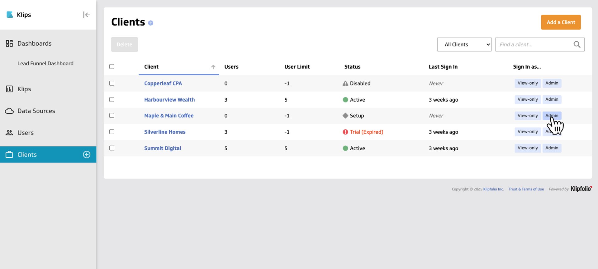 Klips Client Management Import2