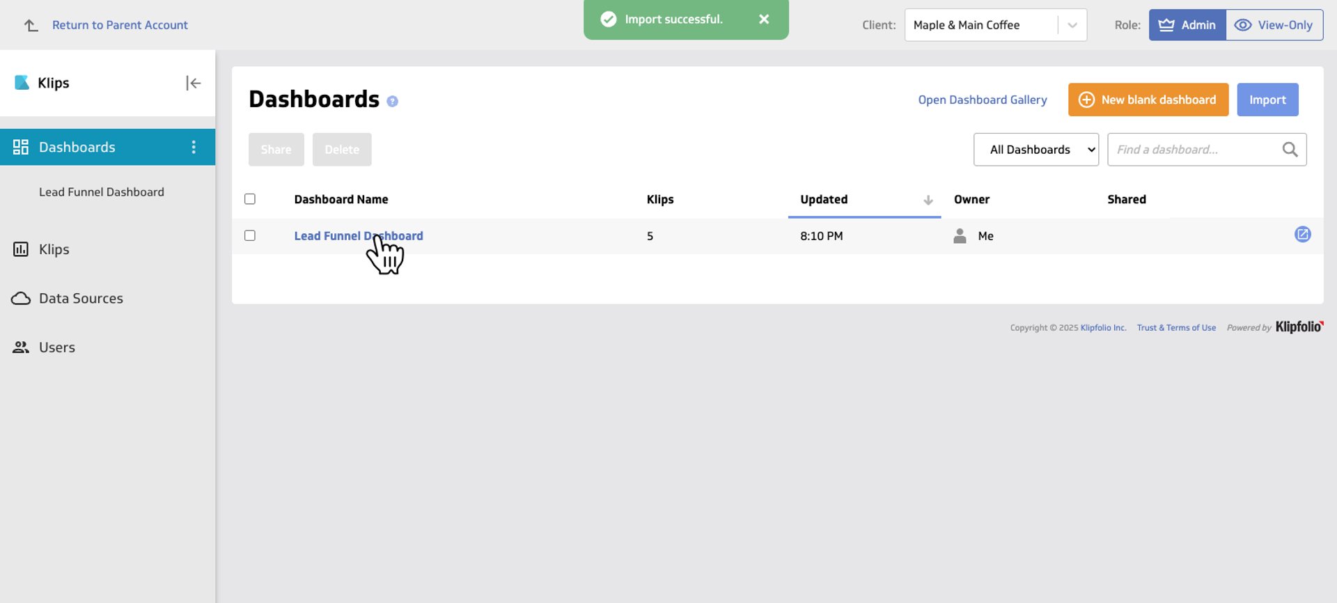 Klips Client Management Import7