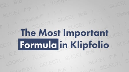Most Important Formula in Klipfolio