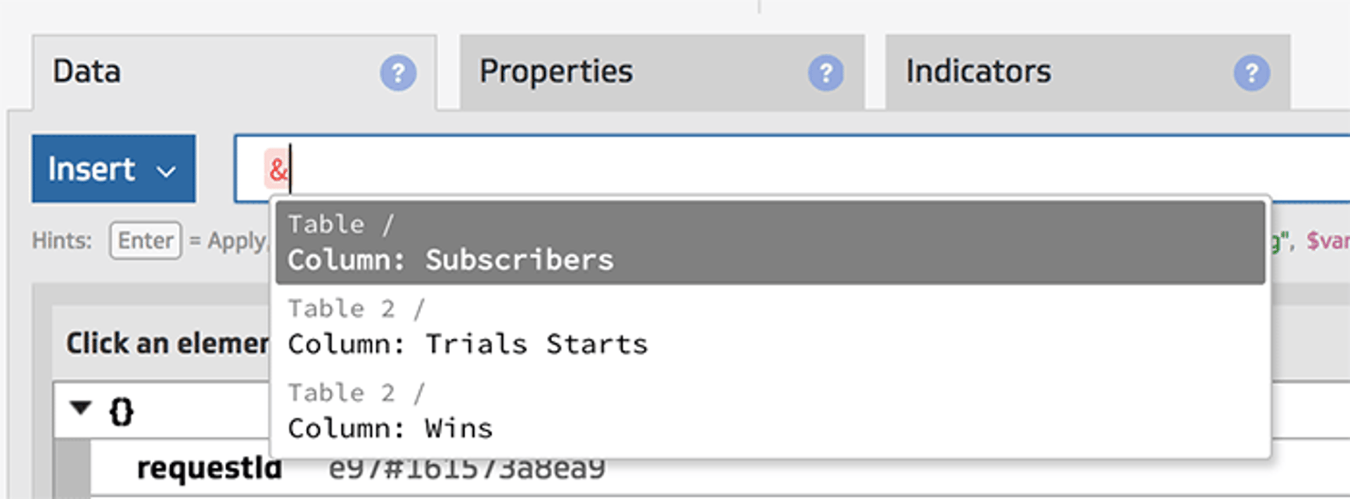 Klipfolio Formula Bar &