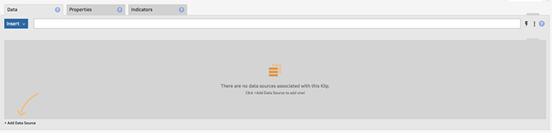 Klipfolio Formula Bar Add Data Source